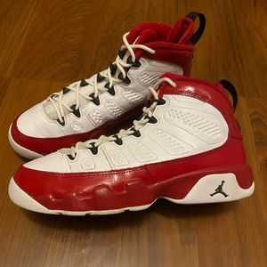 Air Jordan 9 Retro Shoes in White Gym Red Black size 8.5 womens basketball